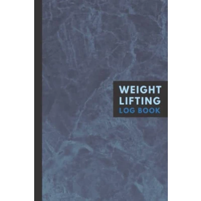 Abbildung von Weight Lifting Log Book: Workout Book Journal for Men and Women Gym Planner Exercise Notebook &amp; Fitness Logbook Personal Training ... Stylish Blue Marble 120 Pages