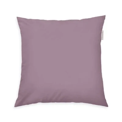 Abbildung von TOM TAILOR Renforcé Kissenhülle, 40x40 cm, 100% Baumwolle/ Renforcé, Kissenbezug mit farbigem Markenreißverschluss, UNI Lila (Cozy Mauve)