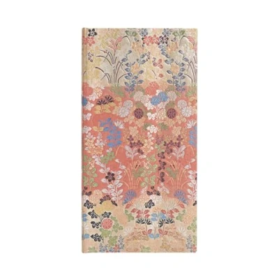 Abbildung von Kara ori (Japanese Kimono) Slim 12 month Horizontal Hardback Dayplanner 2025 (Elastic Band Closure): tydzień na dwóch stronach, zamykany gumkę, papier 100 gsm