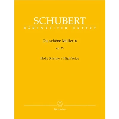 Abbildung von Die schöne Müllerin op. 25: Hohe Stimme: Vorwort von Walther Dürr über Entstehungsgeschichte und Quellenlage. Texte deutsch englisch