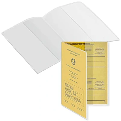 Abbildung von mtb more energy® 2x Hülle für Impfausweis Impfpass (ältere Ausführungen, Größe 14.4 14.8x10.5 cm, Ausstelldatum bis ca. 2008) aufklappbar mattiert Klarsichthülle Schutzhülle
