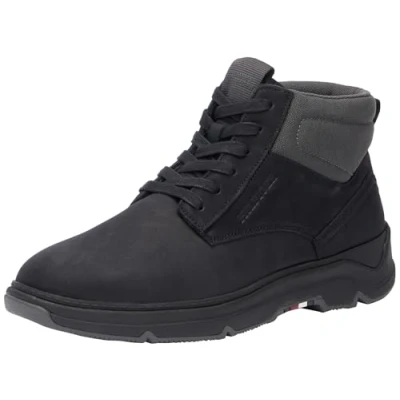 Abbildung von Tommy Hilfiger Herren Low Boot Stiefel Hybrid Chukka aus Leder, Schwarz (Black), 46