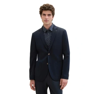 Abbildung von TOM TAILOR Herren Jersey Piqué Sakko mit Stretch, sky captain blue, 54