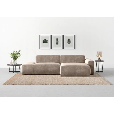 Abbildung von TRENDMANUFAKTUR Ecksofa »Braga, mit hochwertigem Kaltschaum, L Form, in Cord erhältlich« modernes Sofa, Couch hohem Sitzkomfort, 275/72/160 cm (B/H/T)