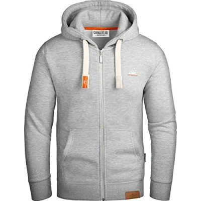 Abbildung von Grin&amp;Bear Herren Kapuzenpullover grau meliert, XXL, GEC022