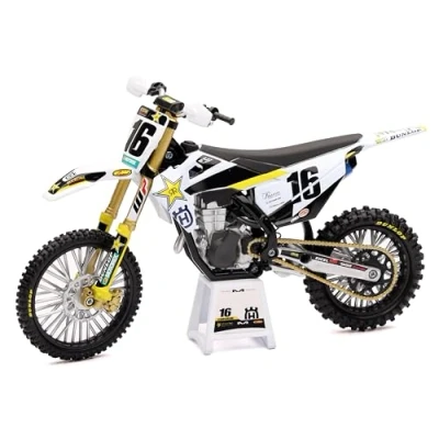 Abbildung von NewRay Miniatur Nachbildung Husqvarna FC 450 2020 Team Zach Osborne Nr. 16 58243 Modell aus Kollektion und Spiel für Motocross Fans Mehrfarbig