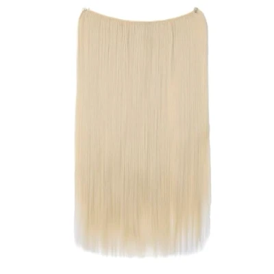 Abbildung von CAISHA 50cm 1 Tresse Extension mit Gummiband Extensions Haarverlängerung Haarteil Glatt Hellblond E116