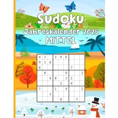 Abbildung von Sudoku Jahreskalender 2025 Mittel: Rätselbuch Für Erwachsene mit 365 datierten Sudokus Fortgeschrittene