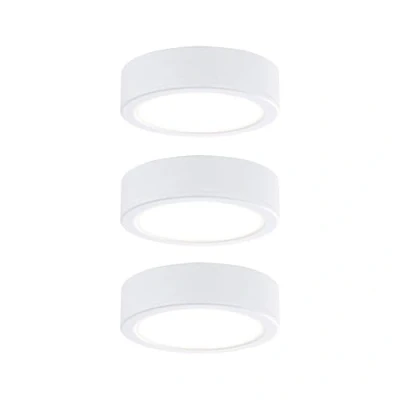 Abbildung von Paulmann 99989 LED Unterschrankleuchte Pukk rund incl. 3x3,5 Watt Schrankleuchte Weiß Kunststoff 2700 K, Mittel