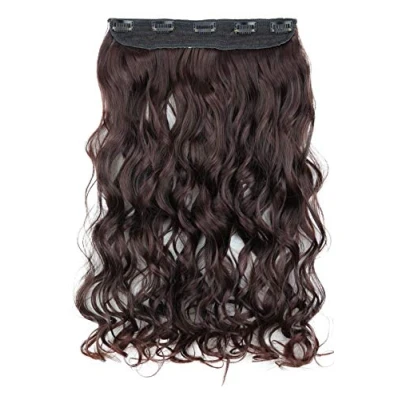 Abbildung von CAISHA 55cm 1 Teilig CLIP IN EXTENSIONS Sophia Haarteil Gewellt Dunkelbraun C58a
