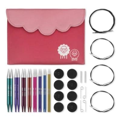 Abbildung von Auswechselbare Rundstricknadelspitzen von KnitPro, Deluxe Set, Zing, 3.50 8.00mm