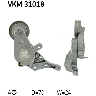 Abbildung von SKF VKM 31018 Spannrolle VOLKSWAGEN: Golf 4, 4 Variant, Bora Saloon, AUDI: A3 Hatchback, SKODA: Octavia I Hatchback