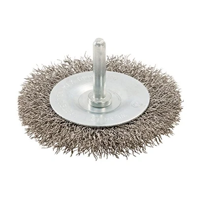 Abbildung von Silverline 357148 Edelstahl Scheibenbürste, gewellt 75 mm