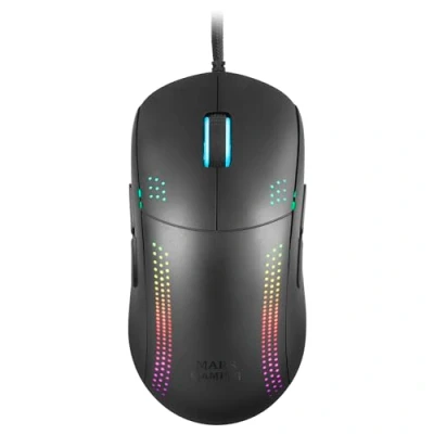 Abbildung von Mars Gaming MMPRO Schwarz, Ultra Leichtgewicht Maus für Beidhänder, RGB Chroma, Optisch 32K DPI