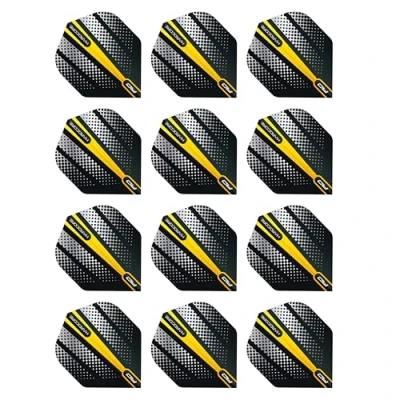 Abbildung von RED DRAGON Hardcore Radical Yellow Flash Dart Flights 4 Sets Per Pack (12 in total)