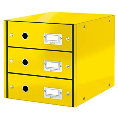 Abbildung von Leitz Click &amp; Store Schubladenset, 3 Schubladen, A4, gelb, 60480016