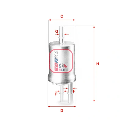 Abbildung von Kraftstofffilter SOFIMA S1855B