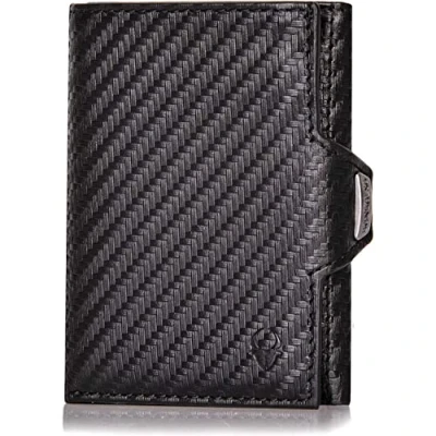 Abbildung von DONBOLSO Wallet NextGen BusinessLine I Slim Leder mit Münzfach Geldbeutel RFID Schutz Kartenetui bis 11 Karten Mini Portemonnaie für Herren und Damen Geldbörse Schwarz Saffiano