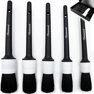 Abbildung von Premium Detailing Pinsel Set [5 STÜCK] Schonende &amp; einfache Reinigung Universal anwendbar Für Alufelgen, Auto Innenraum, Motorrad Reinigungspinsel, Detail Bürste