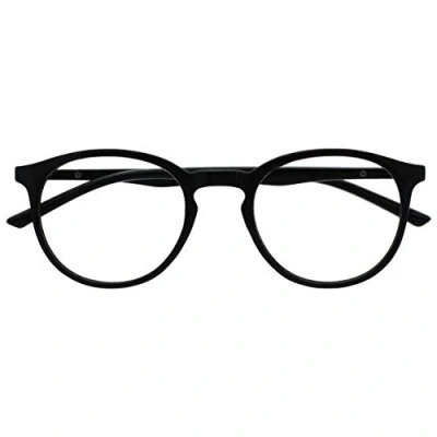 Abbildung von OPULIZE Met Brille Blaulichtfilter Schlank Runder Rahmen Federscharniere Verbessert Schlaf Computerbrille Gaming Entspiegelt Schwarz Herren Damen B60 1 +0.00