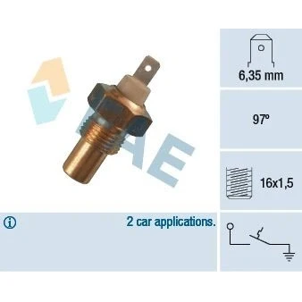 Abbildung von Temperaturschalter, Kühlmittelwarnlampe FAE 35010