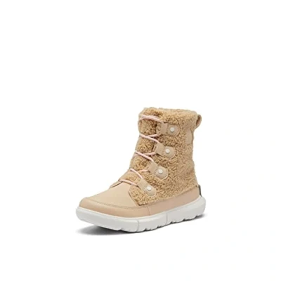 Abbildung von Sorel Explorer II Joan WP wasserdichte Winterstiefel für Damen, Beige (Cozy Nova Sand x Sea Salt), 37 EU