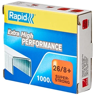 Abbildung von Rapid Heftklammern (26/8 mm, Super Strong, verzinkt) 1000 Stück