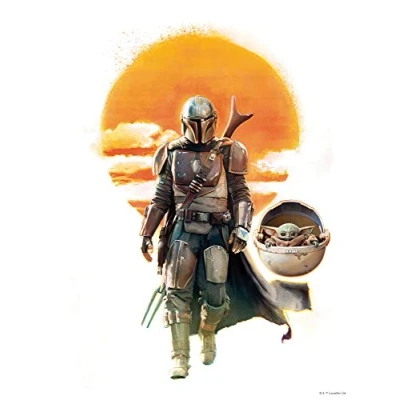 Abbildung von Komar Star Wars Wandbild Mandalorian The Child Family Trip Dekoration, Poster, Kunstdruck Größe 30 x 40 cm WB SW 007 30x40, bunt