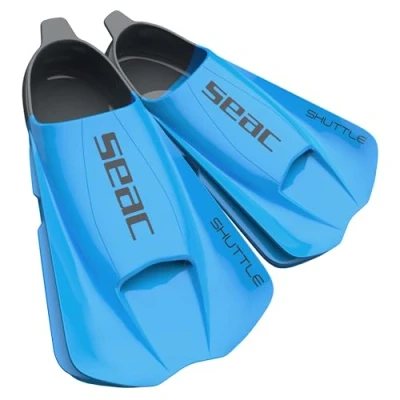 Abbildung von SEAC Unisex Adult Shuttle Flex Kurze Schwimmflossen aus 100% Silikon, hell blau, 38/39