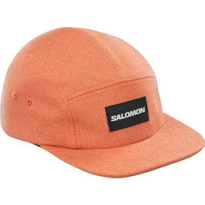 Abbildung von Salomon Five Panel Unisex Kappe Trail Running Wandern MTB Lauf, Lässiger Style, Vielseitiger Einsatz, Komfort den ganzen Tag lang, Orange, Einheitsgröße