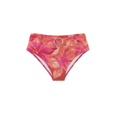 Abbildung von s.Oliver Highwaist Bikinihose, Damen, Größe: 34, Pfirsich bedruckt