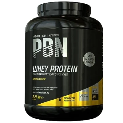 Abbildung von PBN Premium Body Nutrition Whey Protein/ Molkeeiweißpulver, 2,27 kg Banane, Neuer verbesserter Geschmack