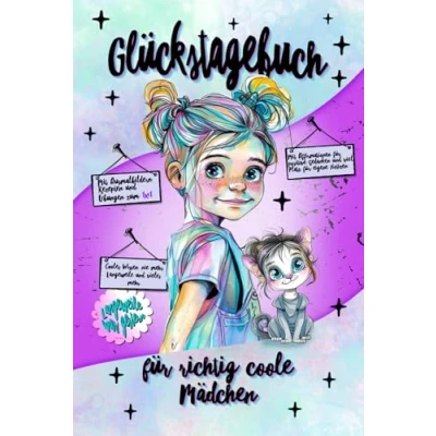 Abbildung von Glückstagebuch für coole Mädchen: Eintragebuch Mädchen ab 8 Jahren mit Affirmationen, Selbstliebe, DIY Ideen, Tagebuchseiten, Ausmalbildern, Rezepten, Rätseln und vielem mehr
