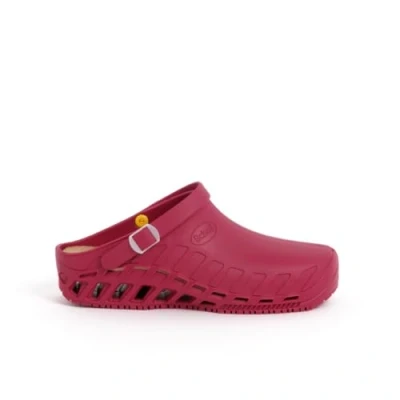 Abbildung von Scholl Unisex Clog Evo Health Care Professional Shoe, Weinrot, 42 EU