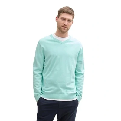 Abbildung von TOM Tailor Vneck Strickpullover, Herren, Größe: XL, Soft mint green melange