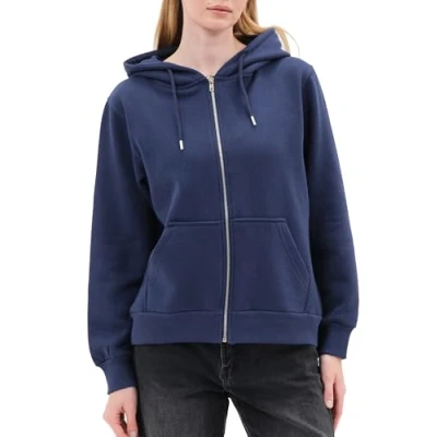 Abbildung von Smith &amp; Solo Hoodie Damen Reißverschluss Sweatjacke mit Kapuze, Kapuzenpullover, Kapuzenjacke Zippper Herbst Winter (Navy S)