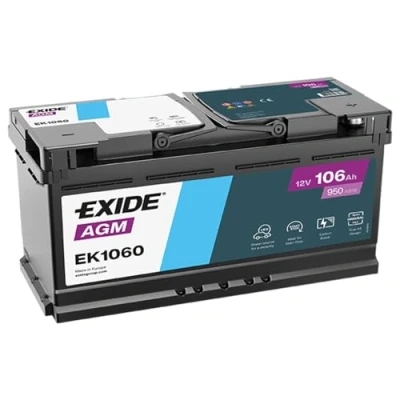 Abbildung von EXIDE EK1060 Batterie 12V 106Ah 950A B13 AUDI: A4 B8 Avant, A5 Coupe, Sportback, BMW: X3, 5 Saloon, X5, VOLKSWAGEN: Touareg II