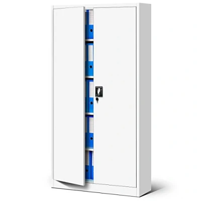 Abbildung von Jan Nowak Aktenschrank C001 Büroschrank Metallschrank Stahlschrank Werkzeugschrank Pulverbeschichtet 4 Verstellbare Fachböden Abschließbar 185 cm x 90 40 (Weiß)