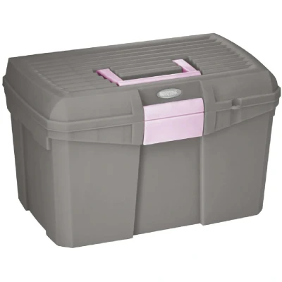 Abbildung von Hippotonic Putzkoffer Grau/rosa 40x27,5x24,5cm