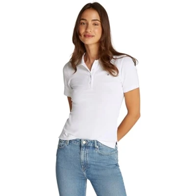 Abbildung von Tommy Hilfiger Poloshirt, Damen, Größe: XS, Optic white