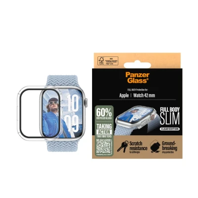 Abbildung von Full Body Case Slim für das Apple Watch 7 9 / SE 2024 41 mm Transparent Silikon Und TPU (weich) Smartwatch Armbänder
