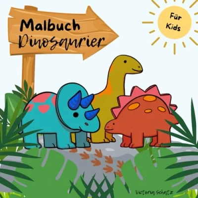 Abbildung von Mein liebstes Dinosaurier Malbuch: 50 sorgfältig ausgewählte Dinosauriermotive zum Ausmalen, für Kinder ab 3 Jahren (Malbücher Kinder)