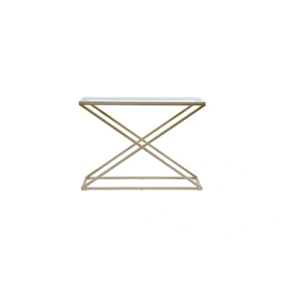 Abbildung von Jahnke Konsolentisch »XTRA CONSOLE«, (1 St.), Konsole/Beistelltisch in Gold Look, aus Sicherheitsglas gefertigt