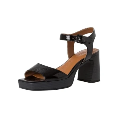 Abbildung von Tamaris High Heel Sandalette, Damen, Größe: 41, Black patent Schuhe