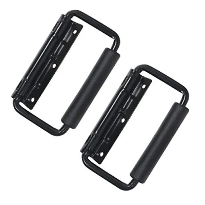 Abbildung von HMF 14991 02 Klappgriff 2er Set Gefedert 3 Loch 13 x cm Schwarz