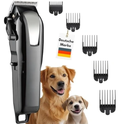 Abbildung von Alpenstern® Hundeschermaschine Leise Profi Schermaschine für Hund Katze Pferd dichtes Fell Hundetrimmer Hunde Haarschneidemaschine Hunderasierer 3h Akku