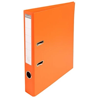 Abbildung von Exacompta 53544E Premium PVC Ordner Prem&#039;Touch. 5 cm schmal DIN A4 Ringordner Aktenordner Briefordner Büroordner Plastikordner Schlitzordner orange