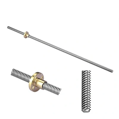 Abbildung von S SIENOC 400mm 3D Drucker T8 Gewindespindel Stange Lineare Schiene Stangenwelle Leitspindel+CopperMutter (Typ 1, 1Set, 400mm)