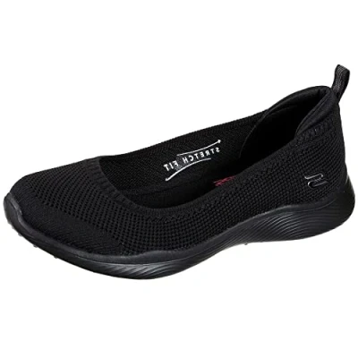 Abbildung von Skechers Damen Microburst 2.0 BE Iconic Sneaker, Black Stretch Fit Knit Skimmmer, 41 EU Weit