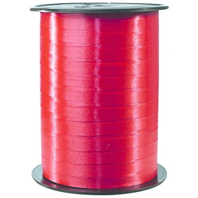 Abbildung von Clairefontaine 601706C Spule Geschenkband glatt (500 m x 7 mm, ideal für Bastelprojekte und Geschenke) 1 Stück rot